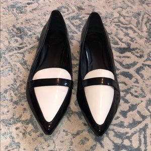 ASOS Black and White Patent loafers size 9